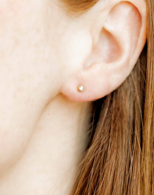 Cooper Pearl Stud Earrings