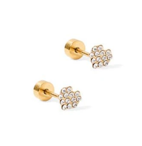 Leo Clear Stud Earrings
