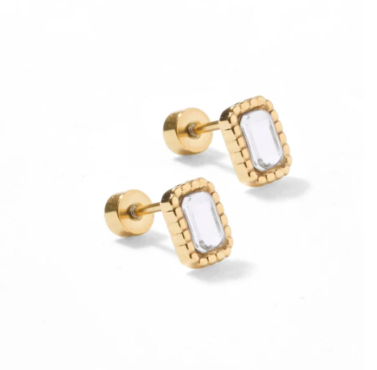 Madison Clear Stud Earrings