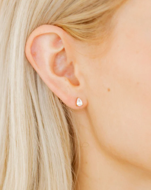 Paige Pear Stud Earrings