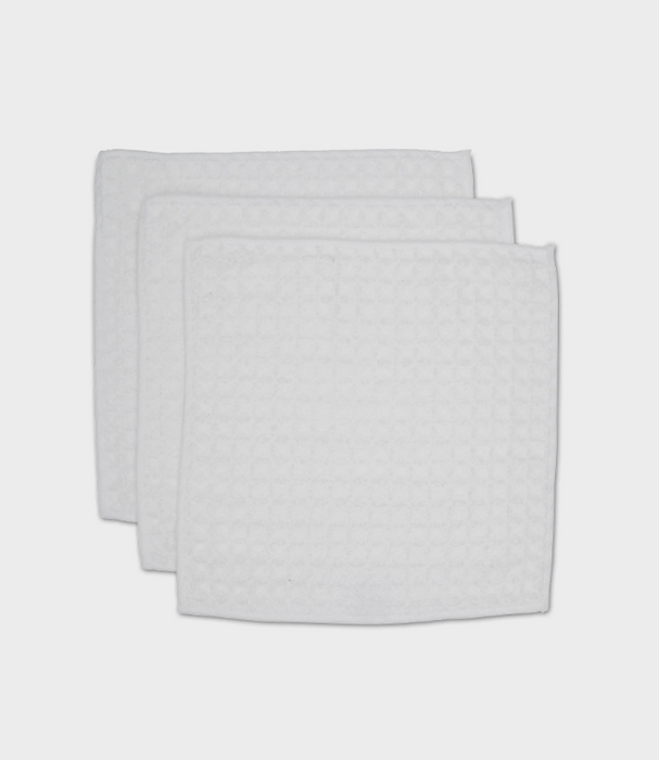 Geometry Waffle Washcloth Set | Cloud