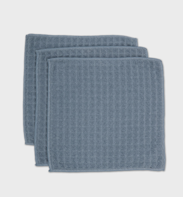 Geometry Waffle Washcloth Set | Sky