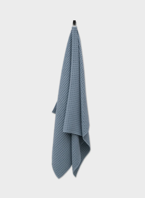 Geometry Waffle Bath Towel | Sky