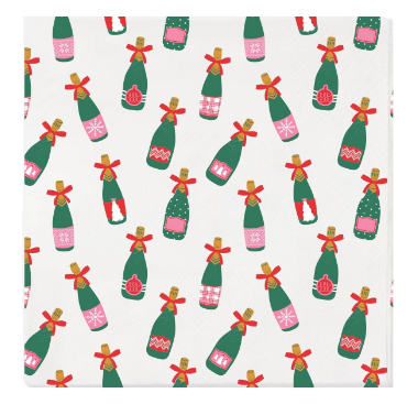 Champagne Bottles Cocktail Napkin
