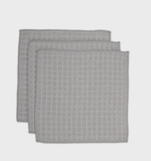 Geometry Waffle Washcloth Set | Stone