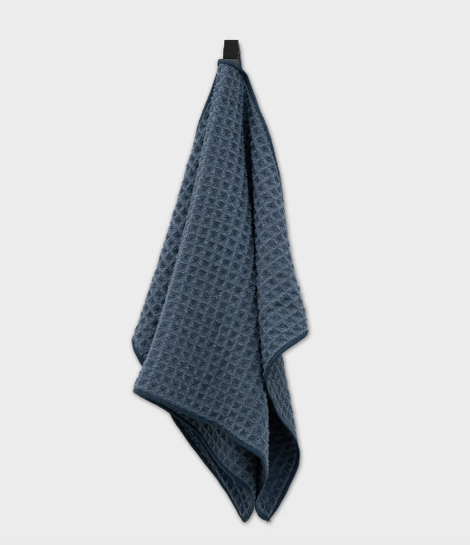 Geometry Waffle Hand Towel | Midnight Blue