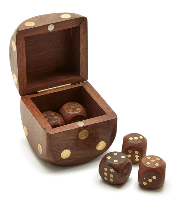 Wood Crafted Dice Box Set