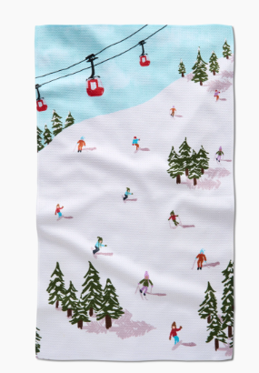 Geometry Tea Towel | Winter Skiing Trip