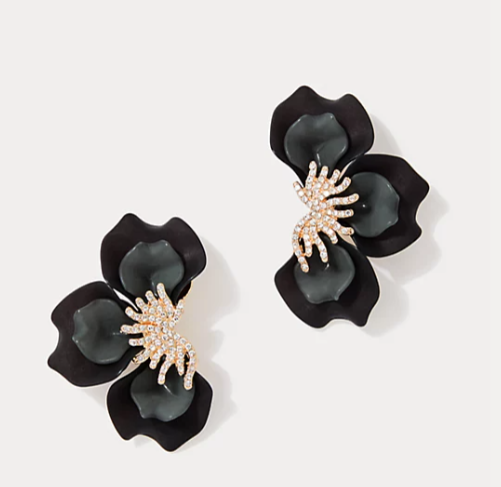 Dahlialicious Earrings |  Noir