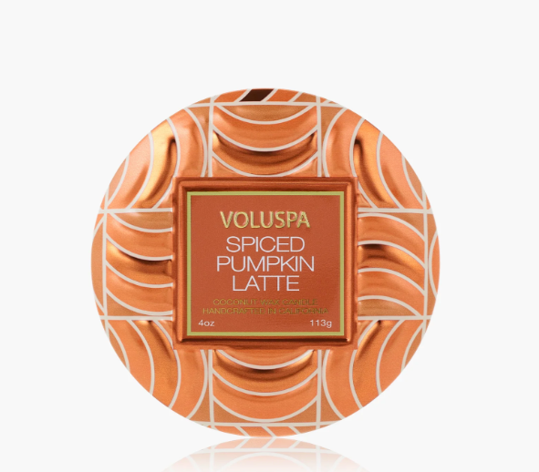 Spiced Pumpkin Latte Voluspa Candle | Mini Tin