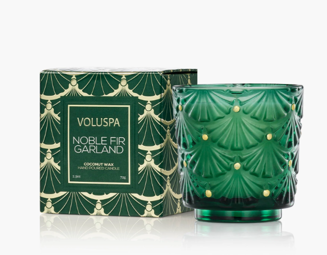 Noble Fir Voluspa Candle | Boxed Pedestal