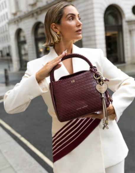 Nova Woven Top Handle Bag | Cherry