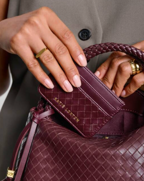 Nova Woven Cardholder | Cherry