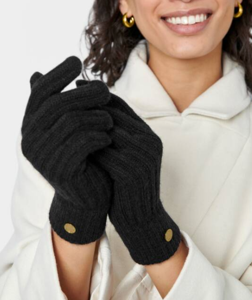 Black Knit Gloves