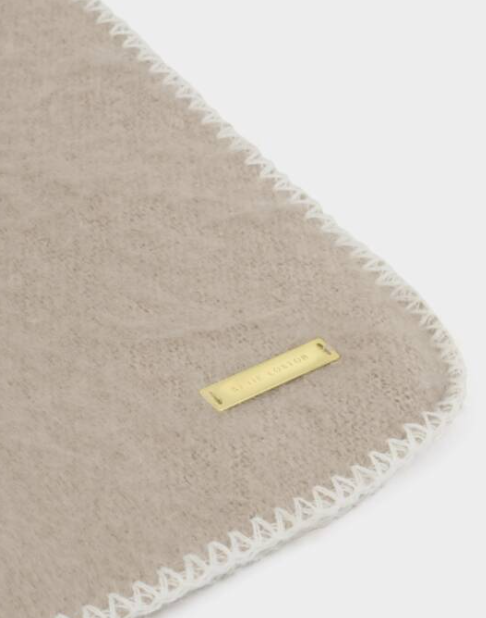 Taupe Whipstitch Scarf