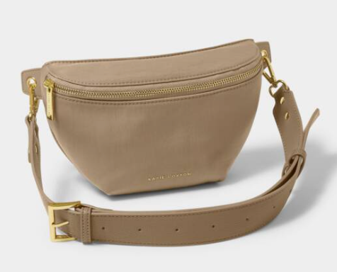 Nylon-Luxe Belt Bag | Taupe