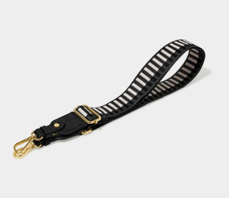 Canvas Bag Strap | B/W Geometric Line