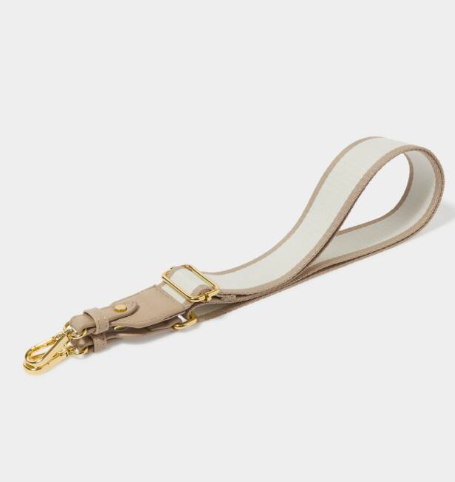 Canvas Bag Strap | Lt Taupe Stripe