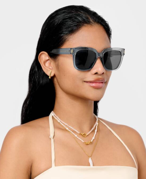 Roma Sunglasses (99) | Blue Transparent