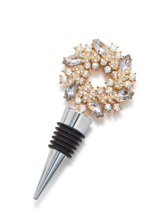 Jeweled Wreath Bottle Stopper
