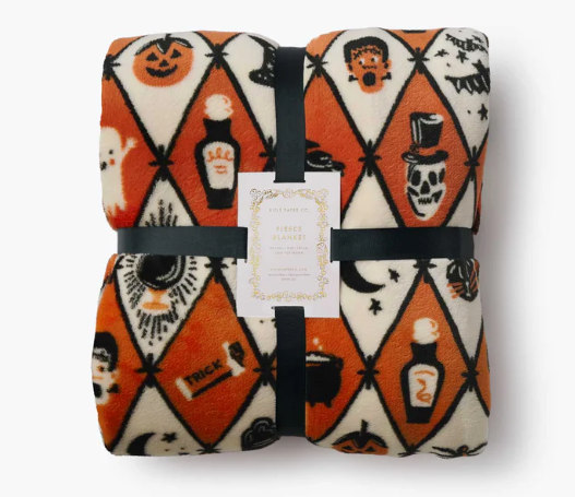 Halloween Argyle Fleece Blanket