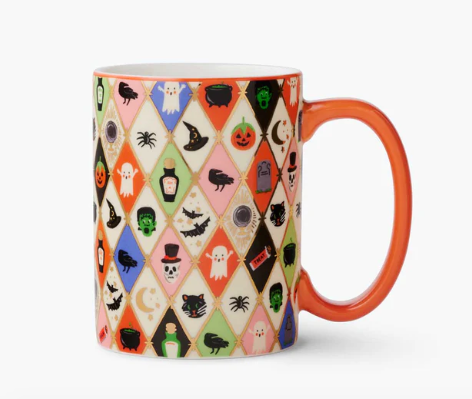 Halloween Argyle Porcelain Mug