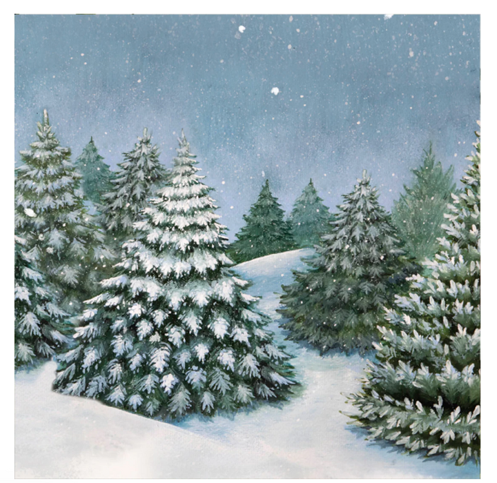Evergreen Forest Cocktail Napkin