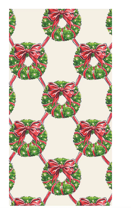 Holiday Wreath Guest Towel