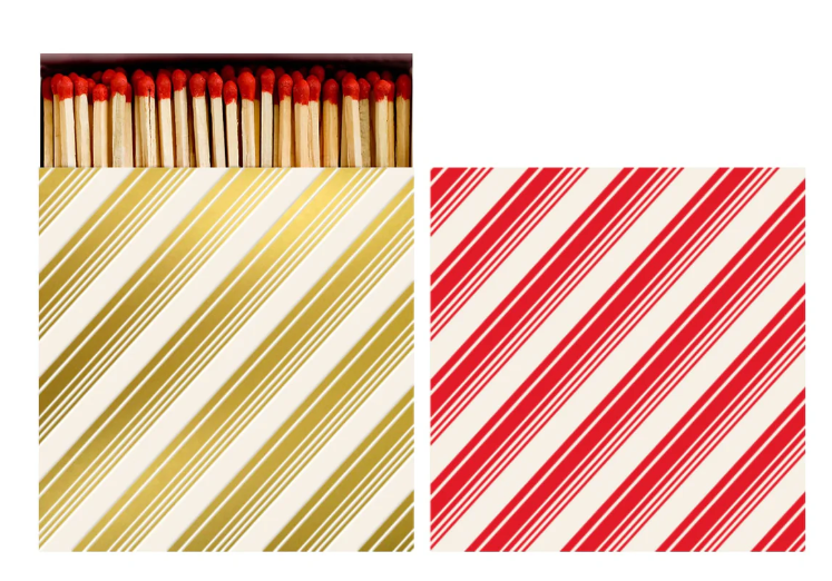 Peppermint Stripe Box Matches