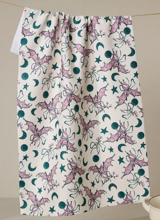 Geometry Tea Towel | Bats with Bows