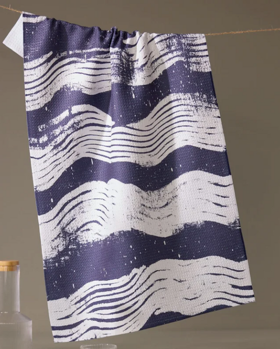 Geometry Tea Towel | Brushline Navy