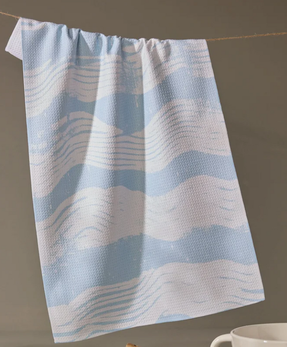 Geometry Tea Towel | Brushline Light Blue