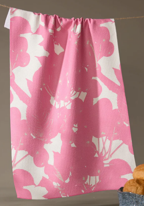 Geometry Tea Towel | Bramble Pink