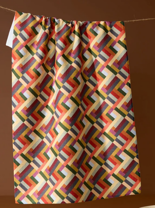 Geometry Tea Towel | Vivid Cascade