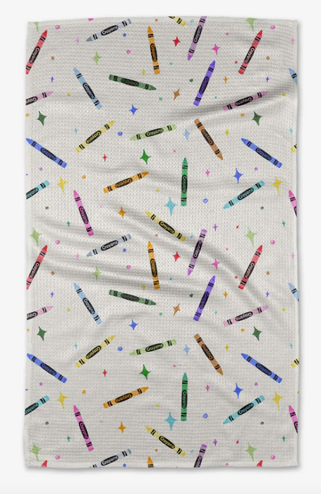 Geometry Tea Towel | Colored Crayons