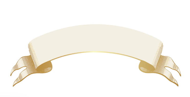 Classic Gold Banner Table Accent