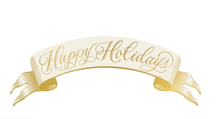 Happy Holidays Banner Table Accent
