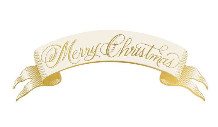 Merry Christmas Banner Table Accent