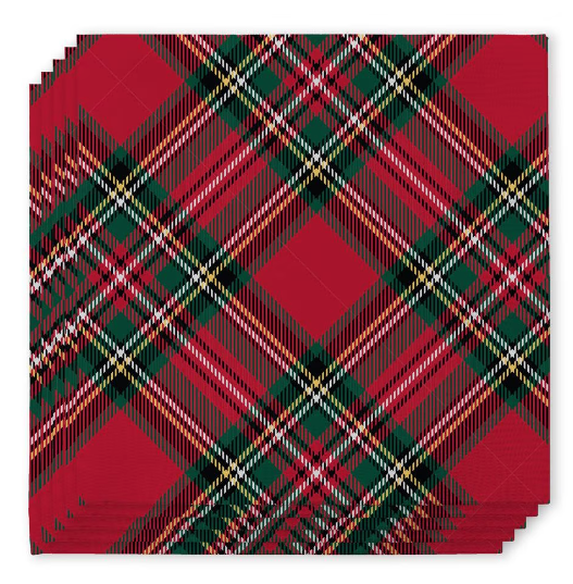 Christmas Plaid Cocktail Napkins