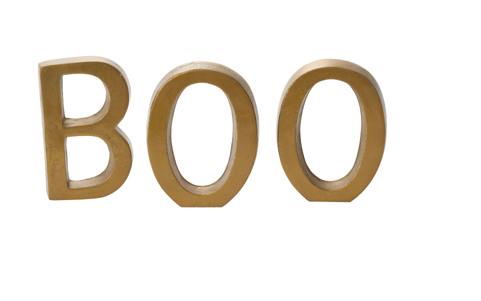 Gold BOO Letters