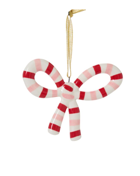 4.5" Luella Ceramic Bow Ornament