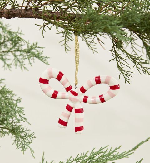 4.5" Luella Ceramic Bow Ornament