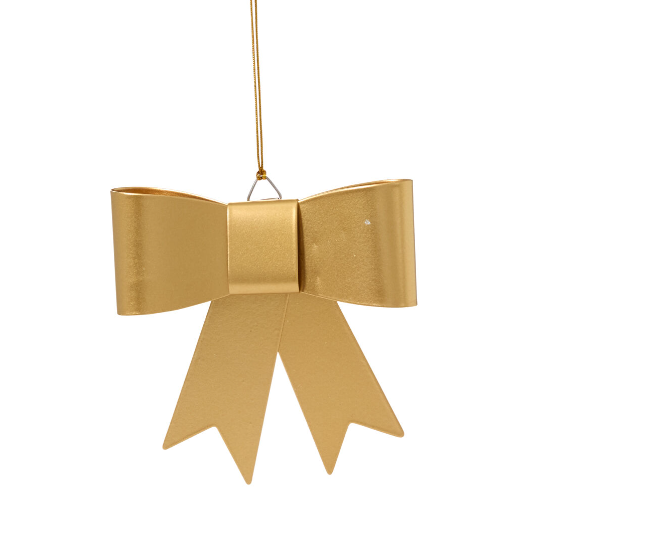 4.5" Golden Perfect Bow Ornament
