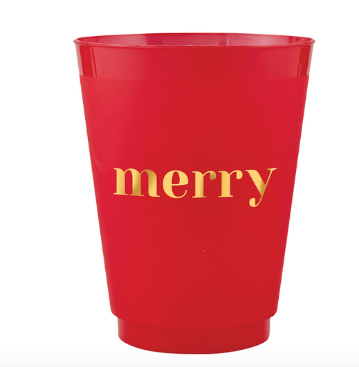 Red Merry Frost Cup Set