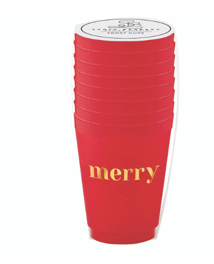 Red Merry Frost Cup Set