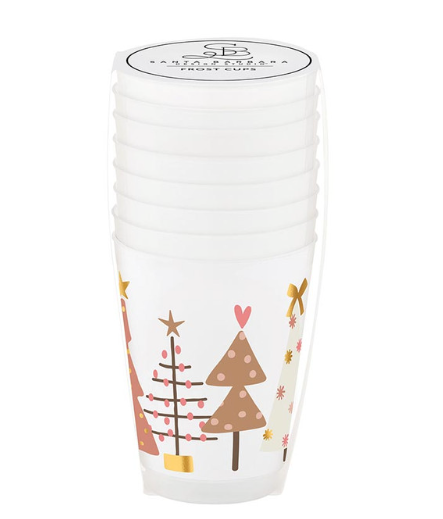 Gold Foil Tree Frost Cup Set