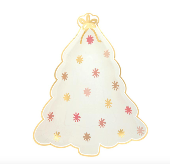 Snowburst Tree Shaped Plate