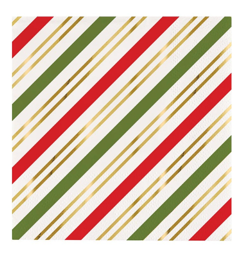 Foil Stripe Cocktail Napkin