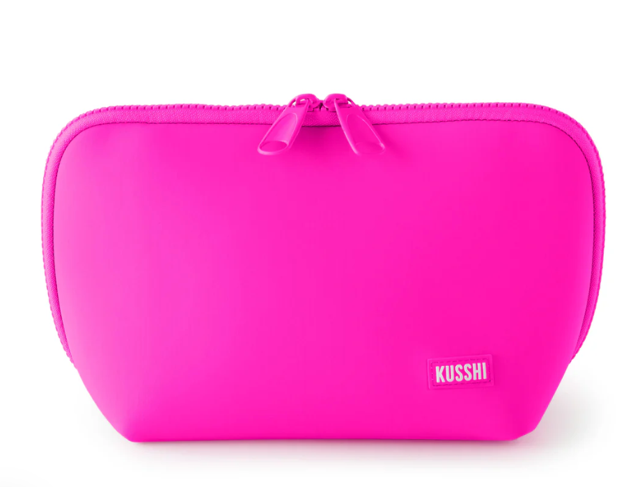 Makeup Bag | Pink w/Indigo