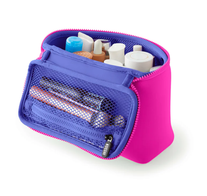 Small Train Case | Pink w/Indigo